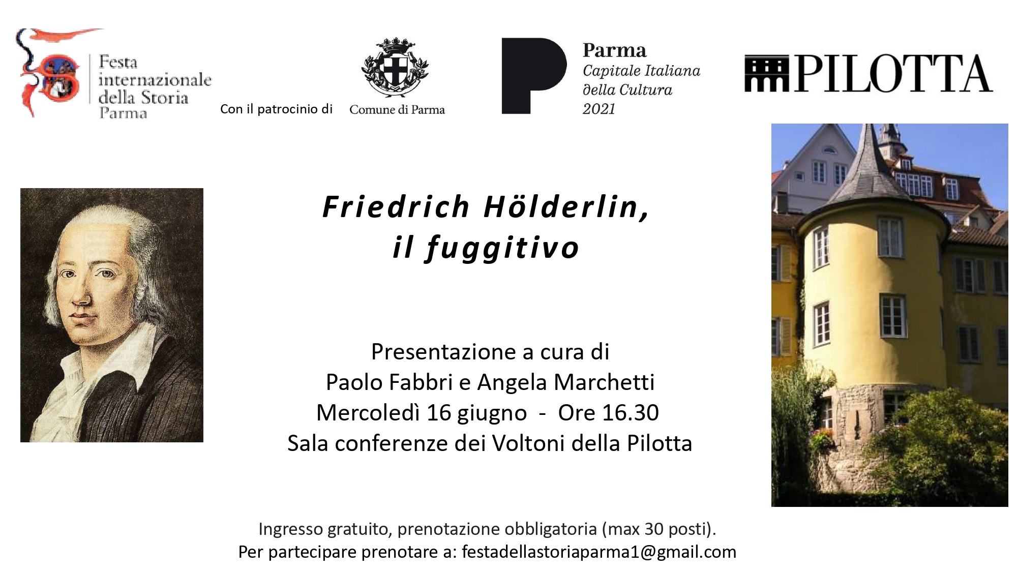 Conferenza della Festa Internazionale della Storia di Parma "Friedrich Hölderlin, il fuggitivo"